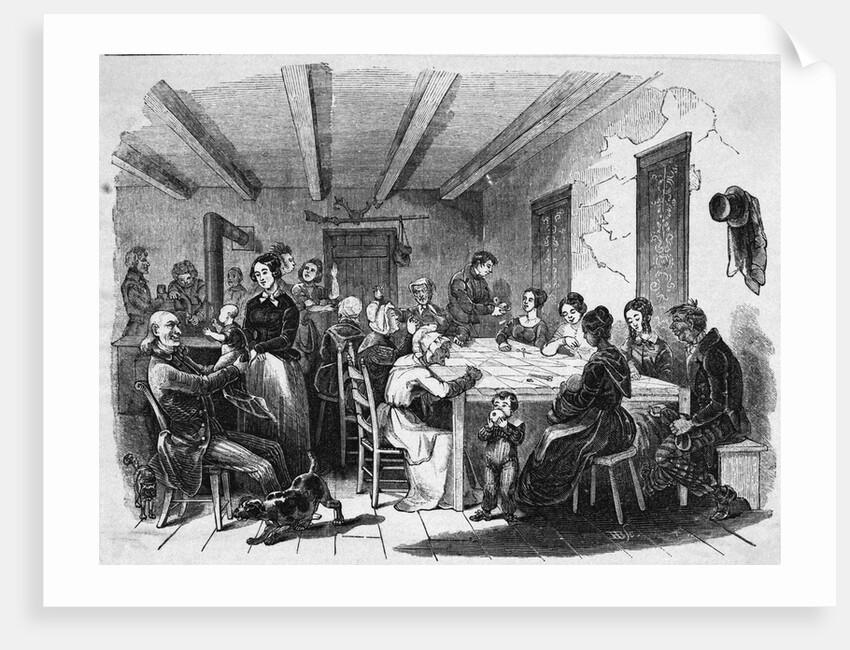 A Quilting Pary In The 19Th Century by Anonymous