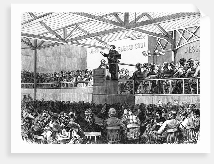 Moody and sankey in revival meeting posters prints by corbis