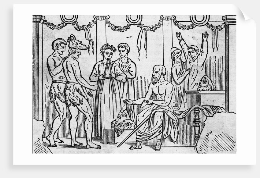 Rehearsal Of A Greek Comedy; Etching by Anonymous