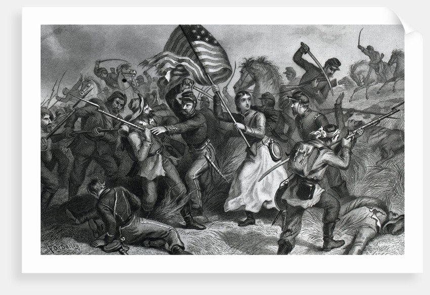 Michigan Bridget Carrying The Flag by Anonymous