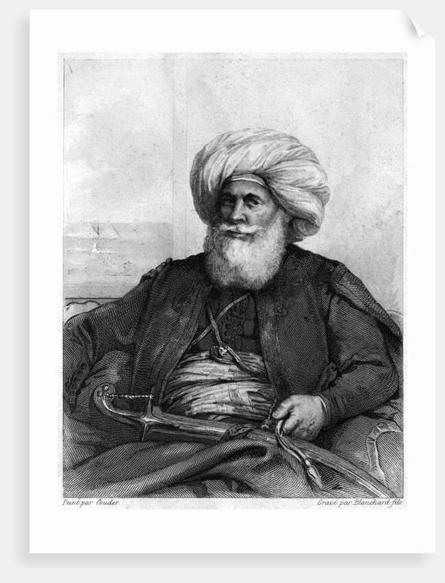 Egyptian Viceroy In Turban W/Sword /Lap by Anonymous