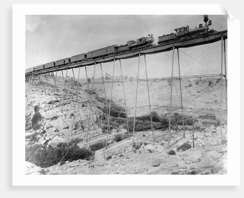 Passenger Train with Two Locomotives by Anonymous