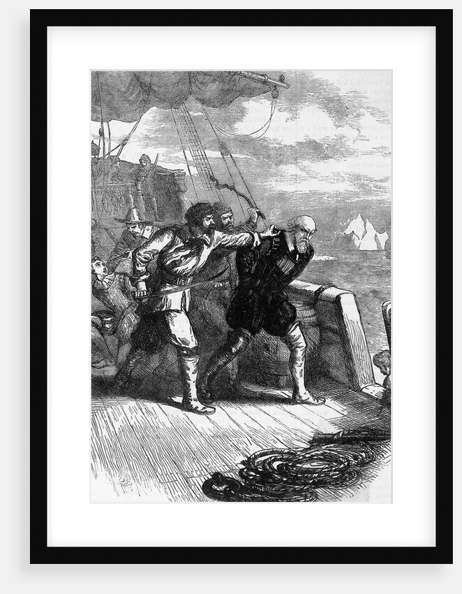 Henry Hudson Being Sent Off Of Ship by Anonymous