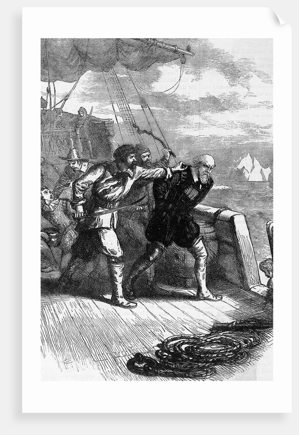 Henry Hudson Being Sent Off Of Ship by Anonymous