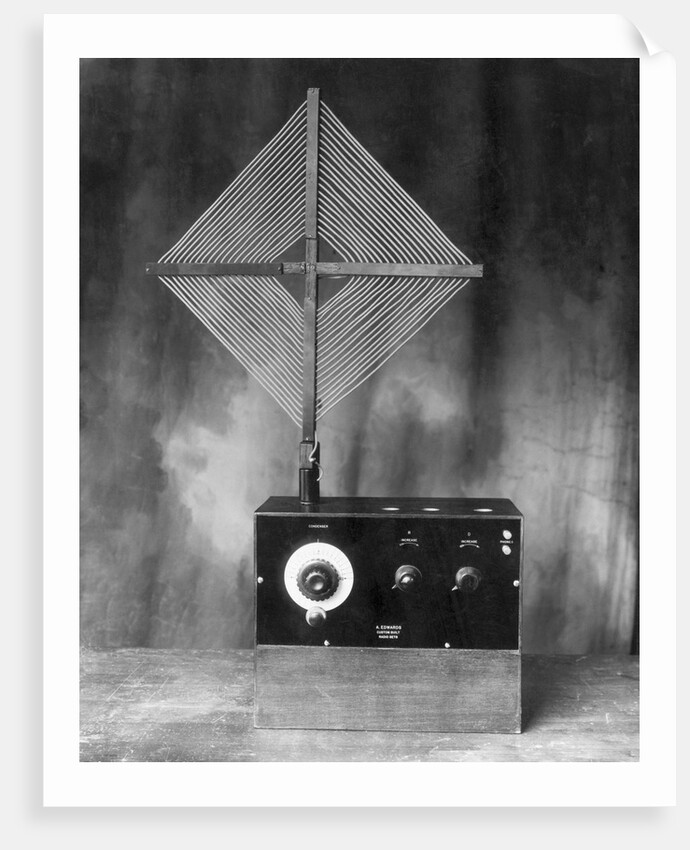 Early Radio with Antenna by Anonymous