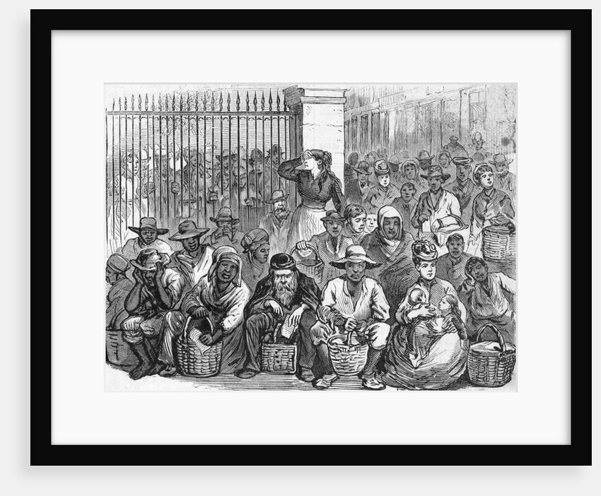Hungry Citizens Seeking Food At Depot by Anonymous