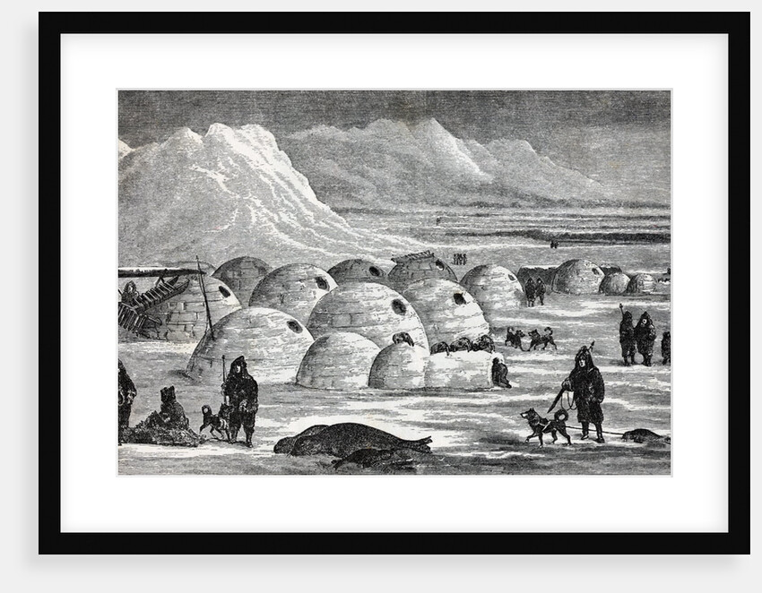Innuit Igloos, or Snow Village Illustration by Anonymous