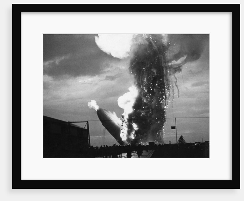 Zeppelin Hindenburg Burning in Lakehurst by Anonymous