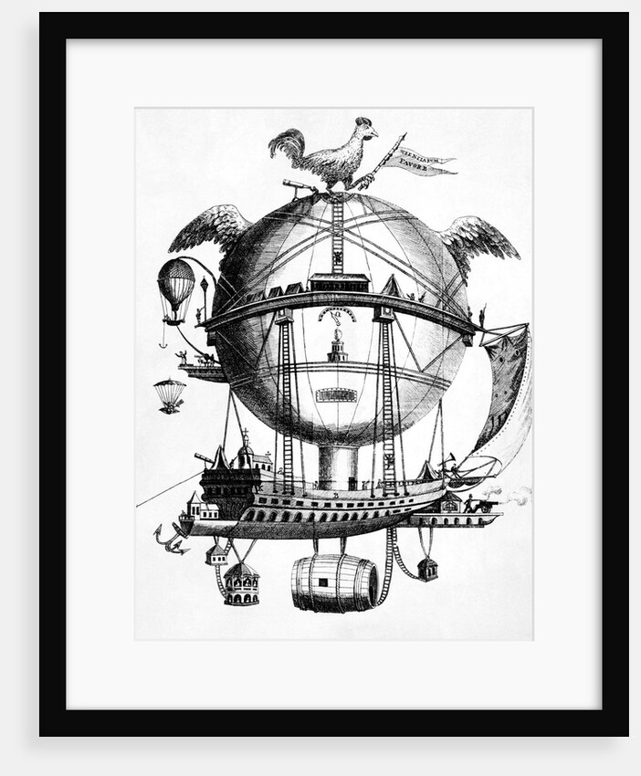 Cartoon Ridiculing Montgolfiere; Balloon by Anonymous