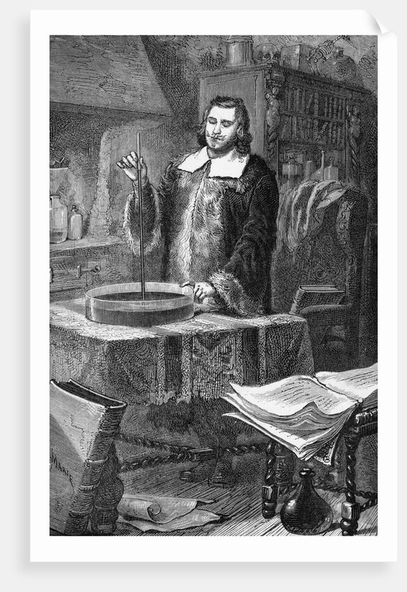 Evangelista Torricelli Invents Barometer by Anonymous