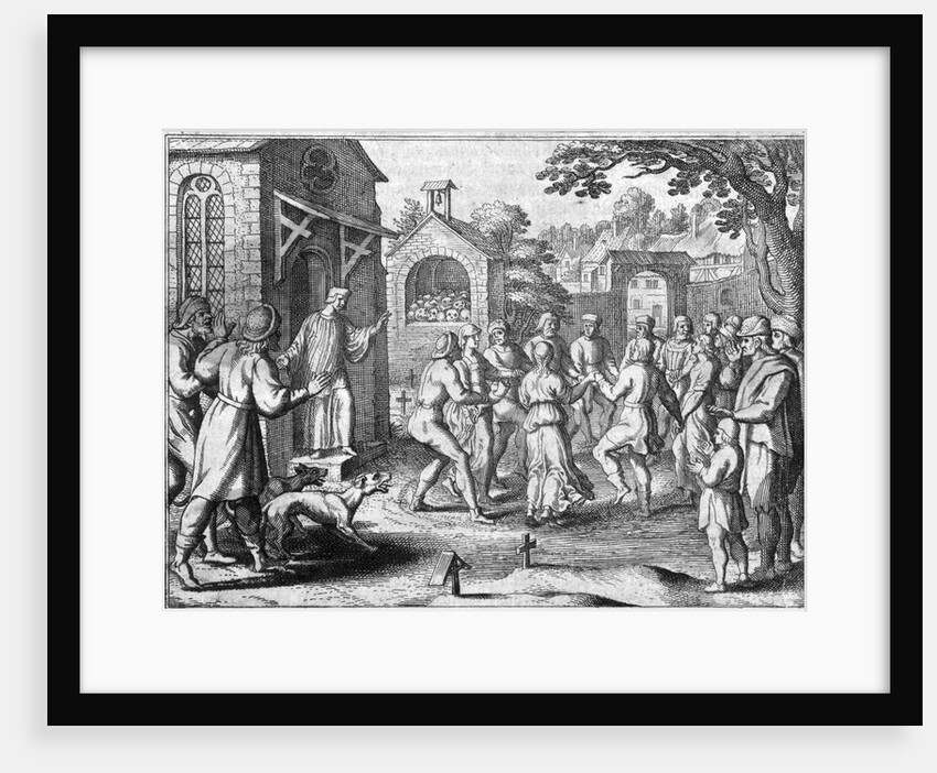 Print of Dancing Mania In Europe During Plague by Anonymous