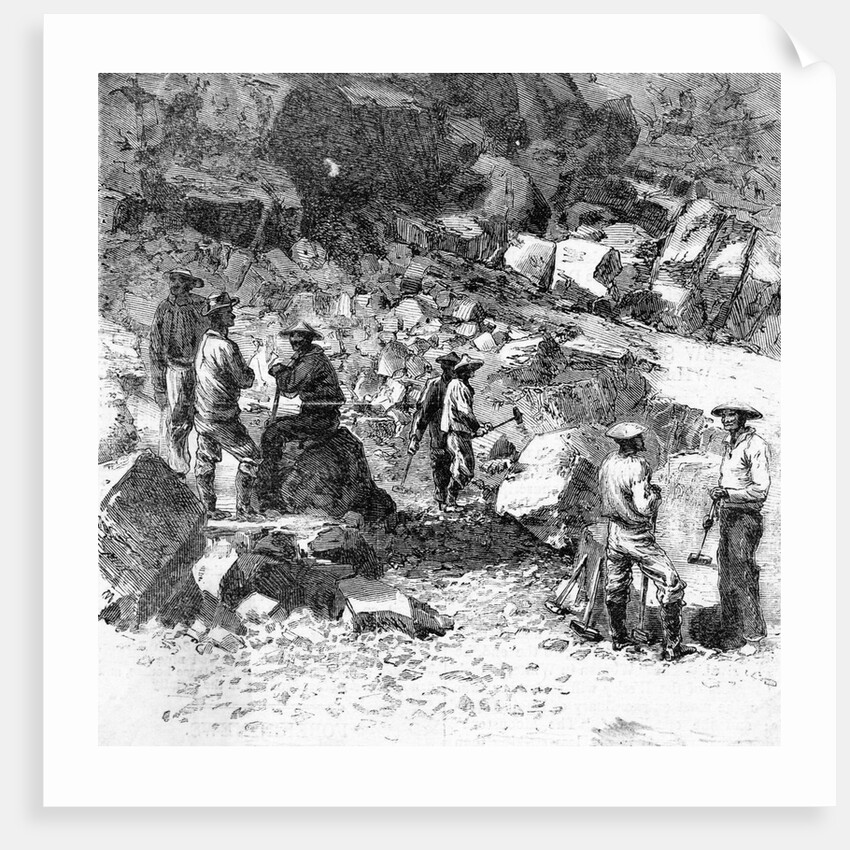 Chinese Laborers Building Railroad by Anonymous