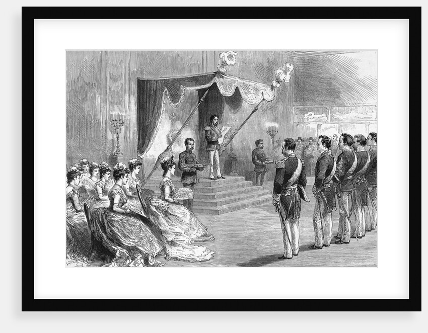 Print Depicting Emperor Mutsuhito Promulgating the New Constitution by Anonymous