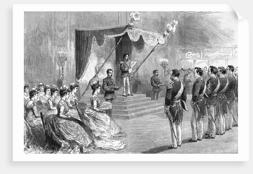 Print Depicting Emperor Mutsuhito Promulgating the New Constitution by Anonymous