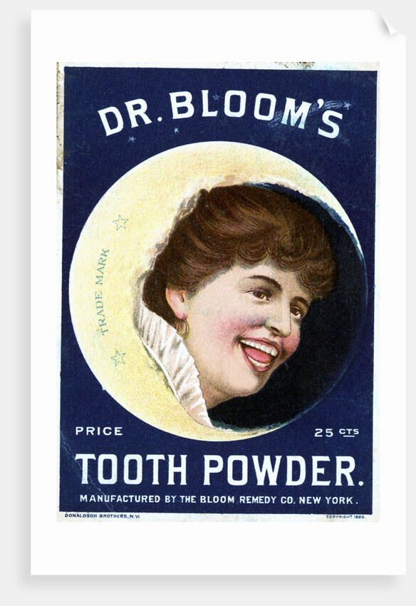 Cleaning Tooth Powder Girl Trade Card by Anonymous