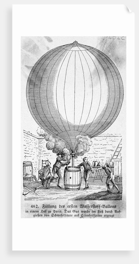 Filling Hydrogen Balloon In Paris by Anonymous