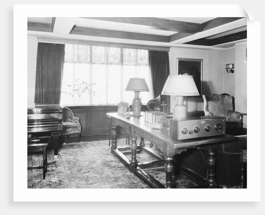Interior Of Home With Early Radio by Anonymous