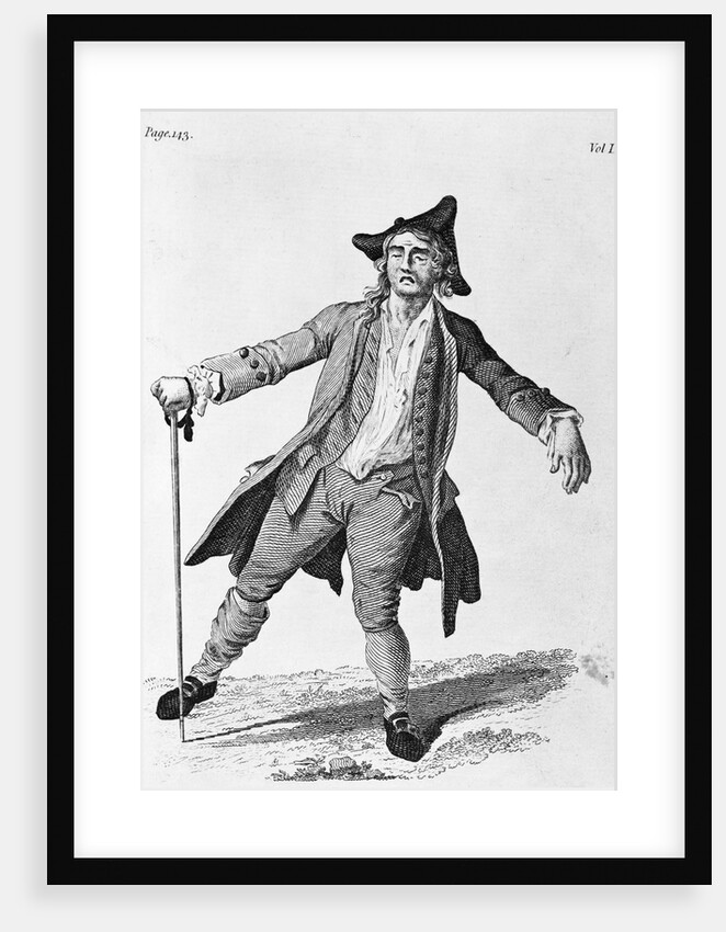 18th Century Engraving Of A Drunken Man by Anonymous