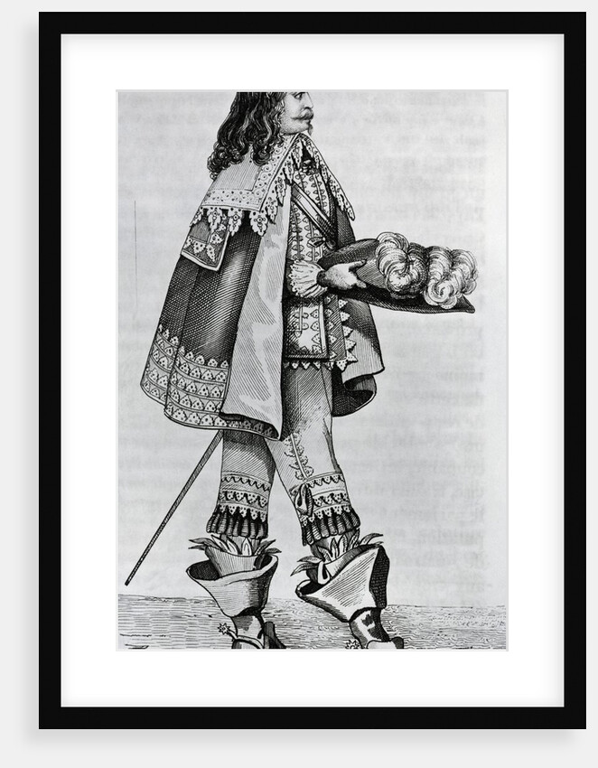 Engraving Of Fashionable Cavalier by Anonymous