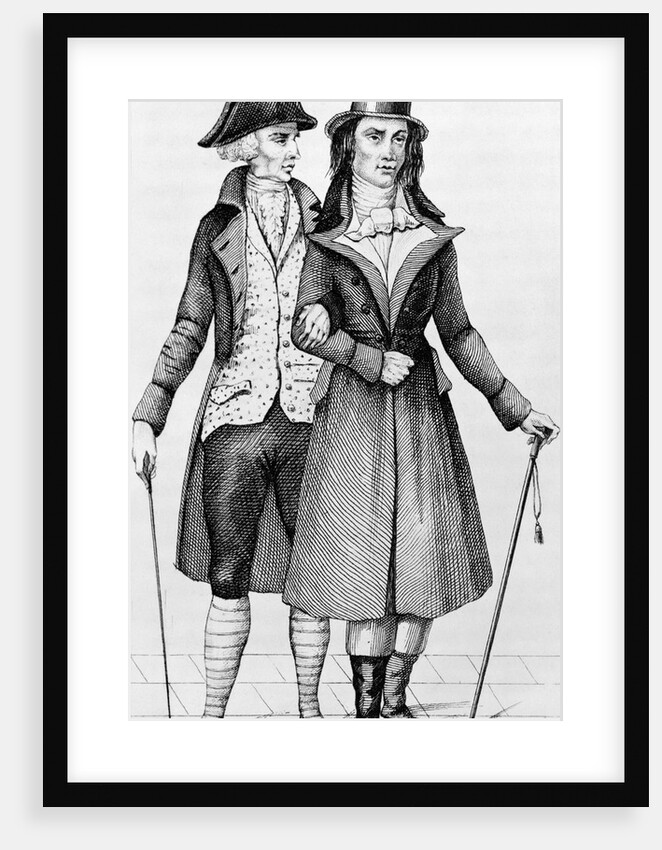 Engraving Of Two French Bourgeois by Anonymous