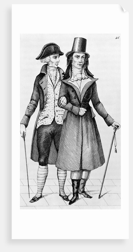 Engraving Of Two French Bourgeois by Anonymous