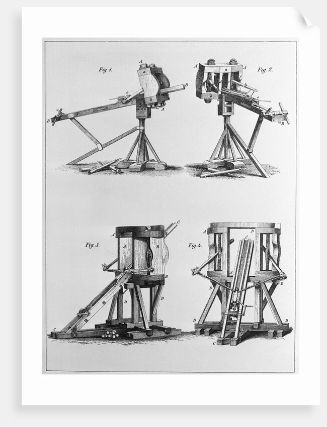 View Of Various Roman Catapults by Anonymous