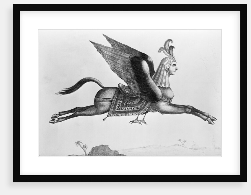 Arabic Horse With Human Face And Wings by Anonymous