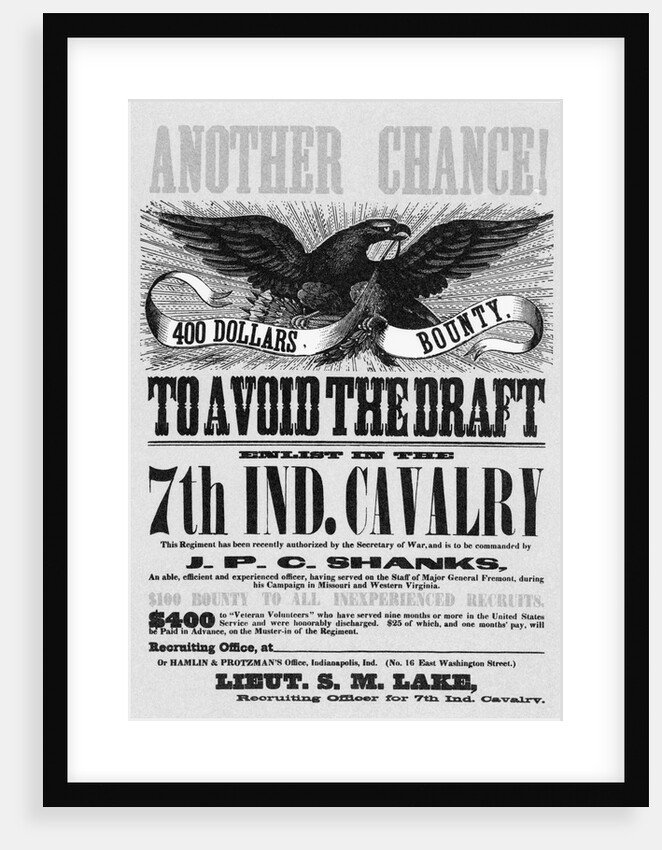 Civil War Poster Offering Draft Avoidian by Anonymous