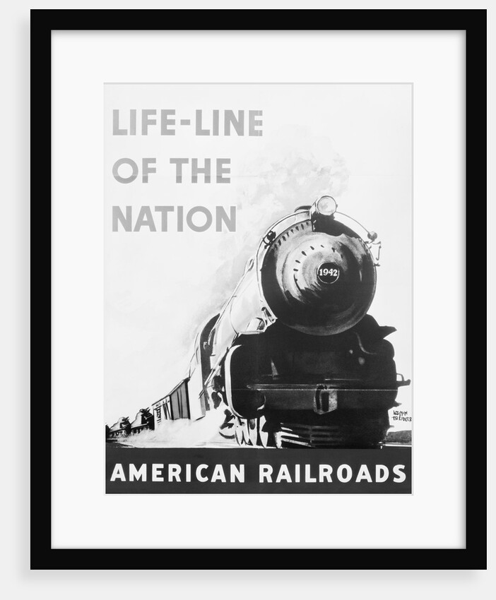 Poster Of Railroad Train by Anonymous