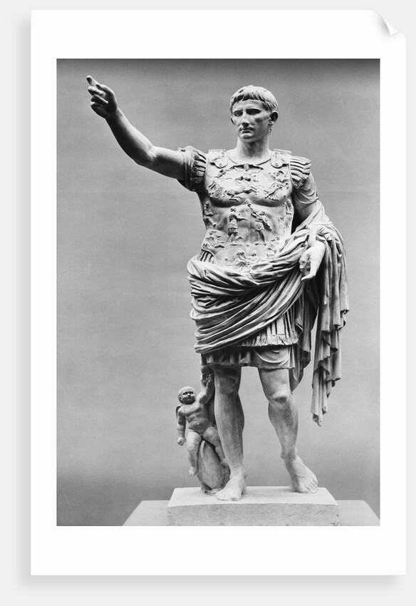 Augustus of Prima Porta Ancient Roman Statue by Anonymous