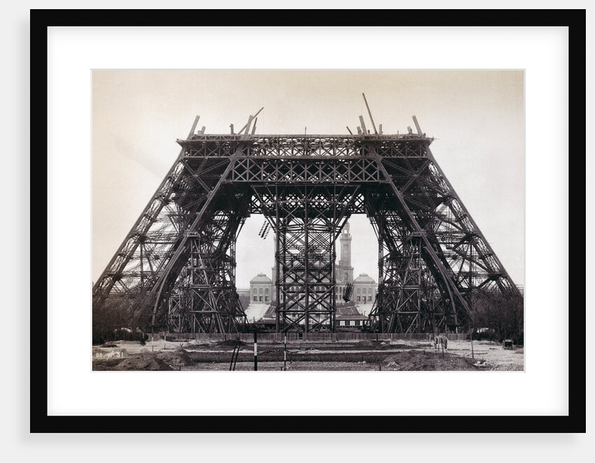 Eiffel Tower During Construction by Anonymous