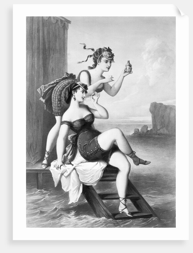 Bathing Beauties In Front Of Bath House by Anonymous