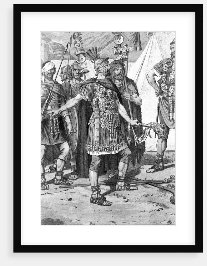 Lithograph Of Roman Officer by Anonymous