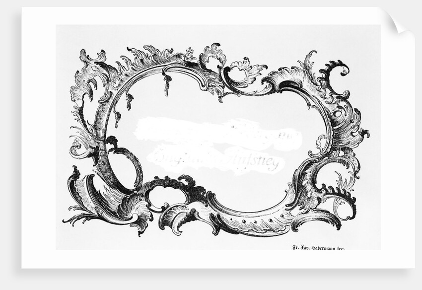 Engraving Of Baroque Frame by Anonymous