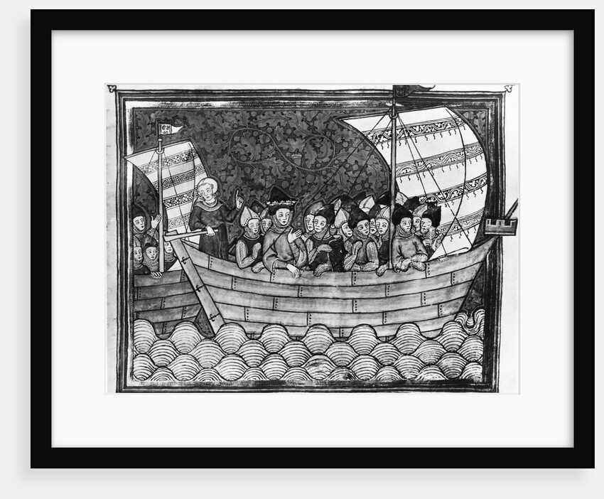 Ship Sailing With Knights, Cleric At Rud by Anonymous