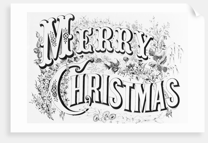 Poster Saying Merry Christmas by Anonymous