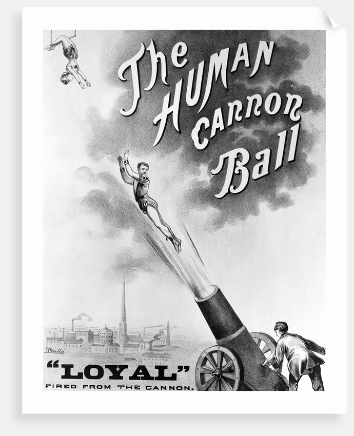 Advertisement Bill For "The Human Cannonball" by Anonymous