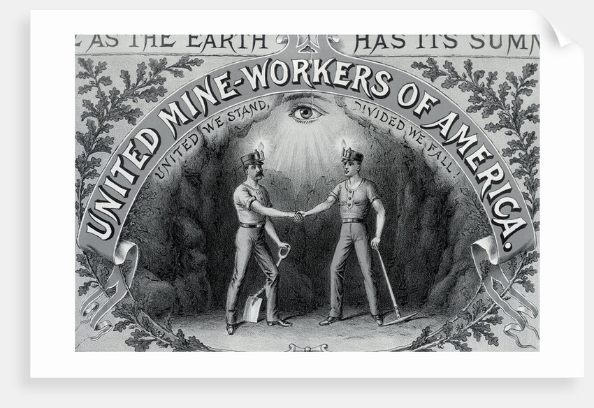 Lithograph with United Mine Workers of America Emblem by Anonymous