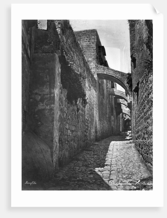 Fifth Station on Via Dolorosa by Anonymous