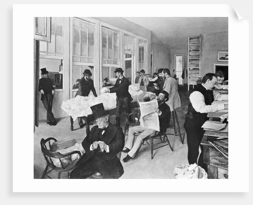 Edouard Degas Painting Of Cotton Market by Anonymous