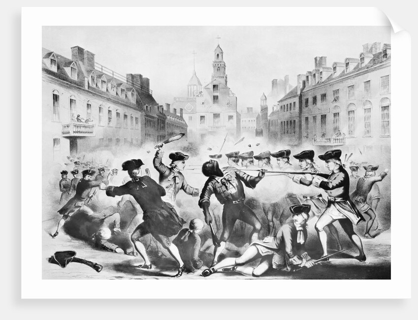 Boston Massacre, March 5th, 1770 Lithograph by Anonymous
