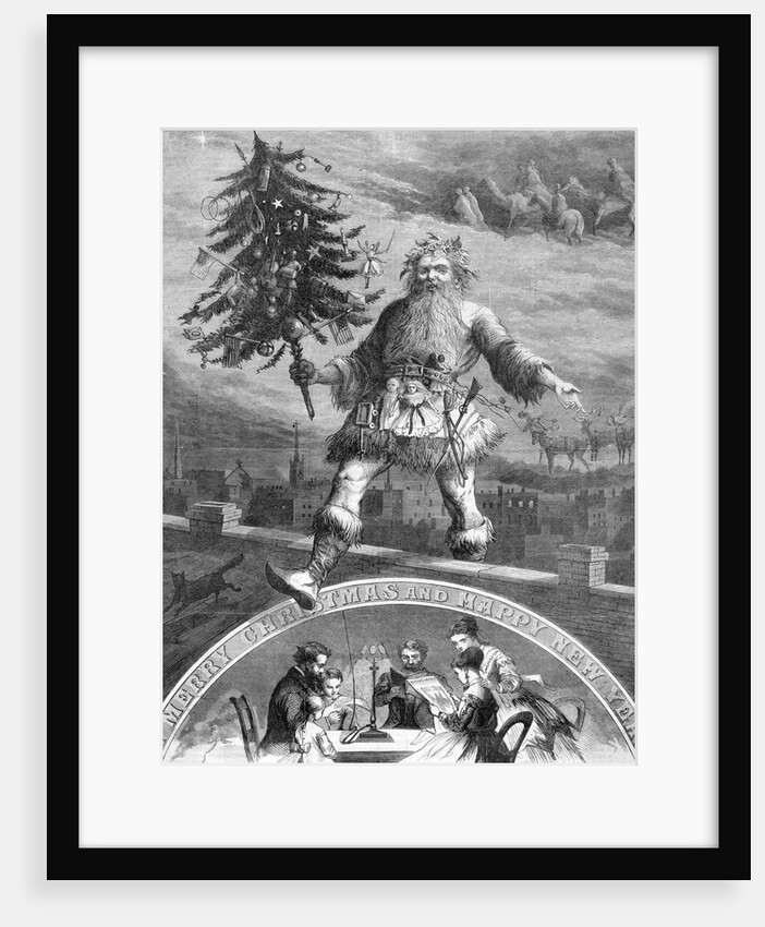 St. Nicholas Carrying Christmas Tree by Anonymous