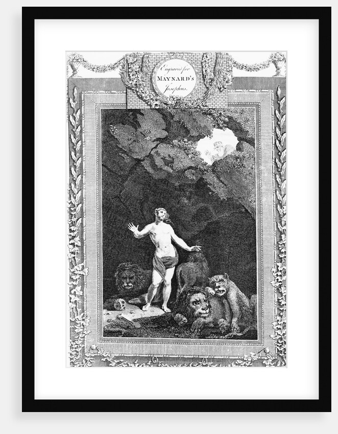 Engraving of Daniel in the Lion's Den by Anonymous