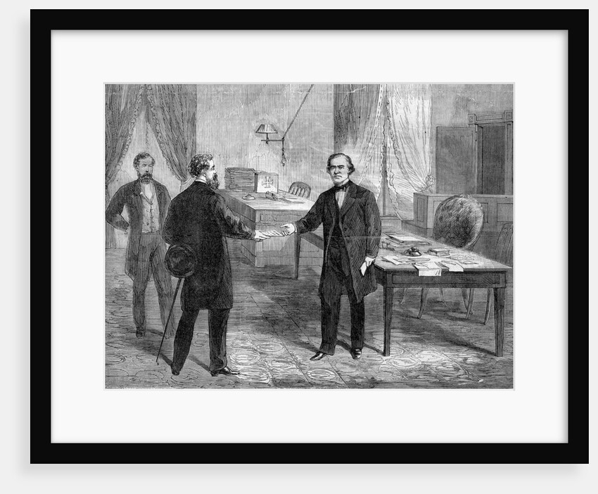 Woodcut Of Andrew Johnsons Impeachment by Anonymous