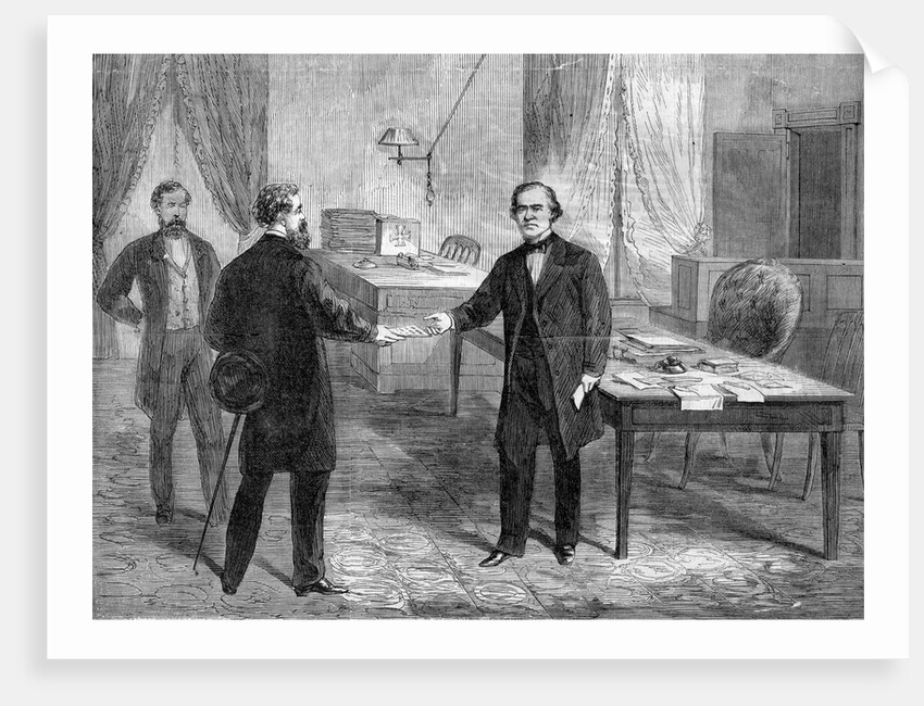 Woodcut Of Andrew Johnsons Impeachment by Anonymous