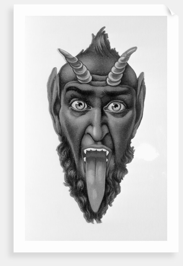 Head Of Devil With Tongue Out by Anonymous
