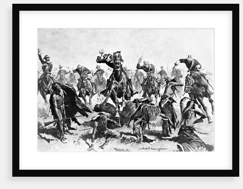 Custers Last Charge At Little Big Horn by Anonymous