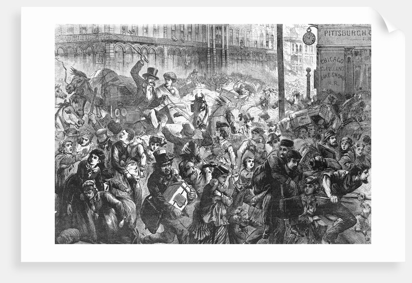 People Rushing To Escape The Great Fire by Anonymous