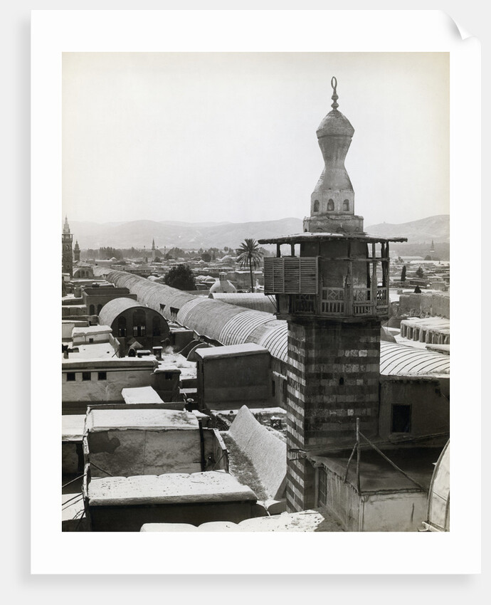 Minaret and Rooftops in Syrian Town by Anonymous