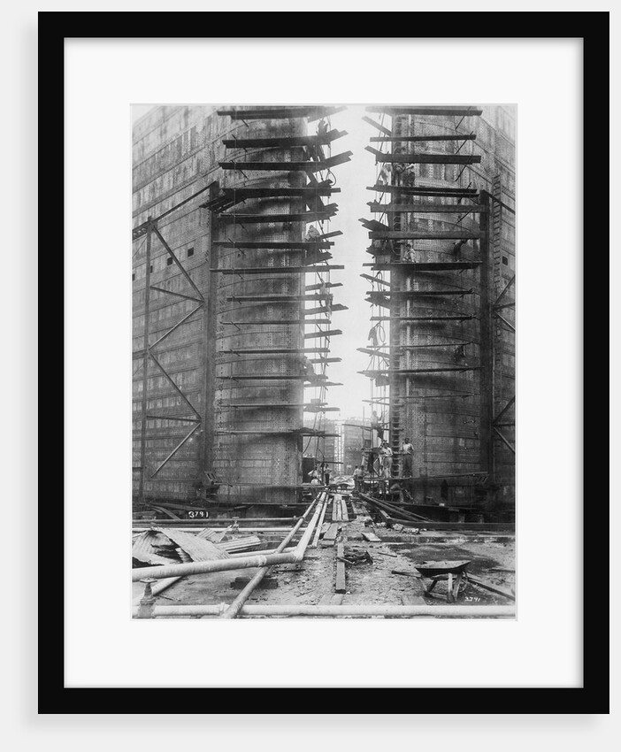 Worker on Panama Canal Lock by Anonymous